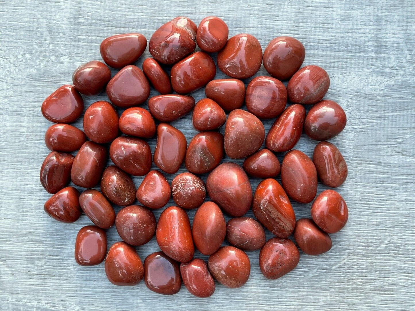 Grade A++ Red Jasper Tumbled Stones, 0.8"-1.25" Tumbled Red Jasper,Pick How Many