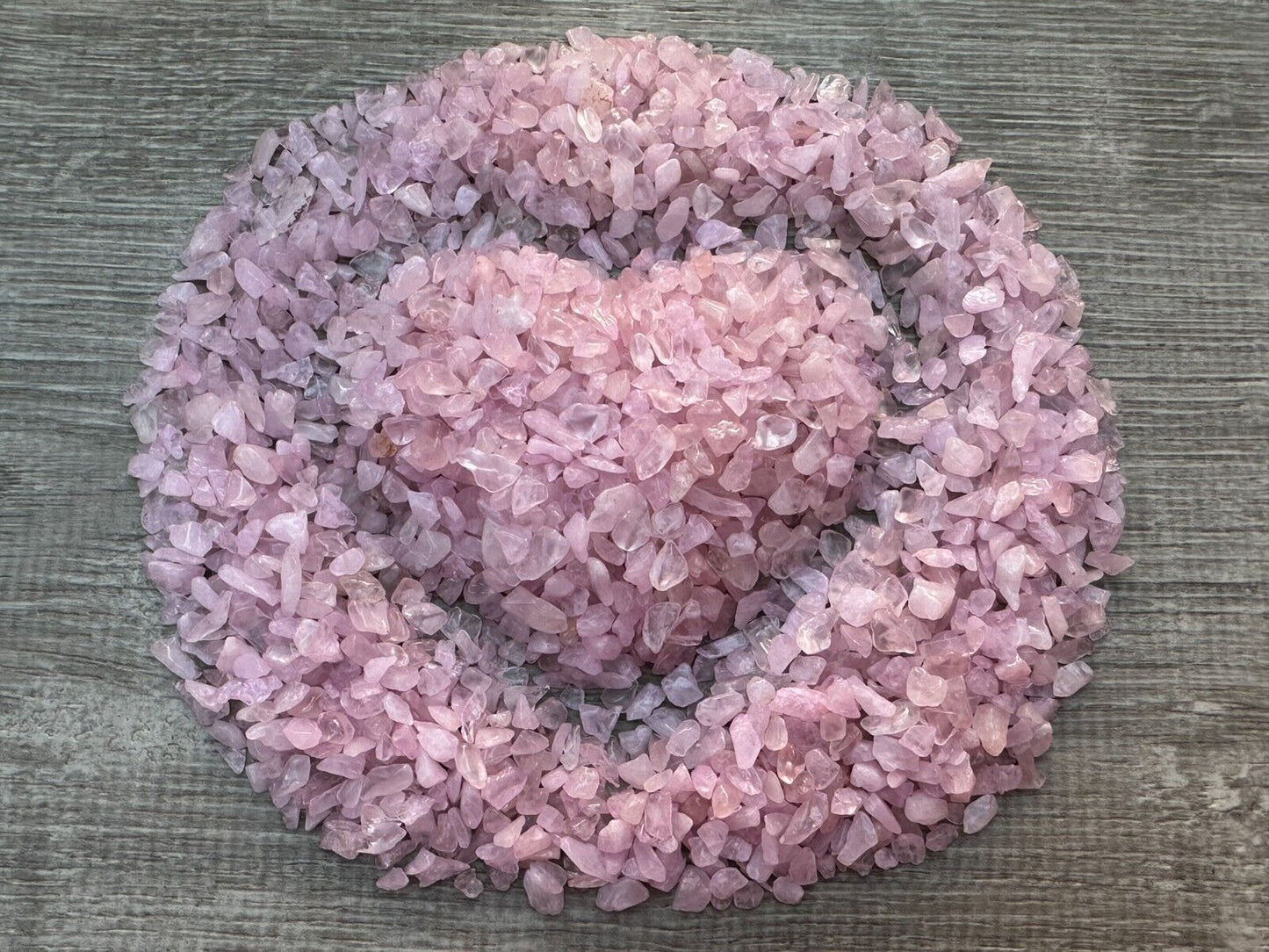 Grade A++ Rose Quartz Semi Tumbled Gemstone Mini Chips 3-8mm, Wholesale Bulk Lot