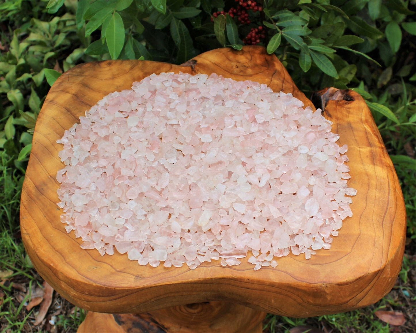 Rose Quartz Semi Tumbled Gemstone Mini Chips 6-8 mm, 'A' Grade Wholesale Lots