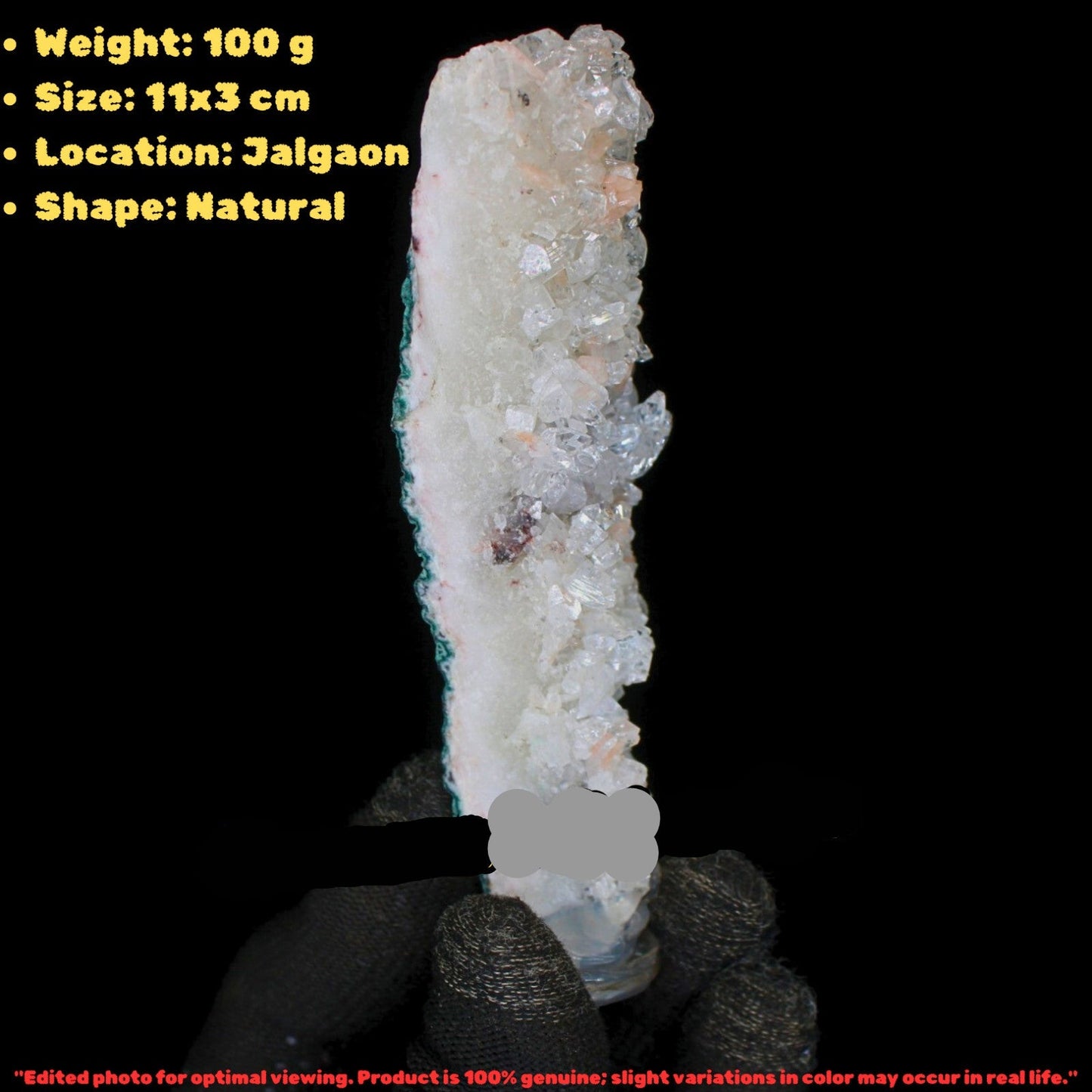 Natural Apophyllite Cluster with Stilbite Healing Crystal 100g 11x3cm