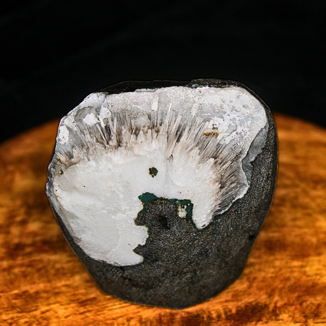 Scolecite Geode Crystal 125g Natural Zeolite Cluster Healing Stone India