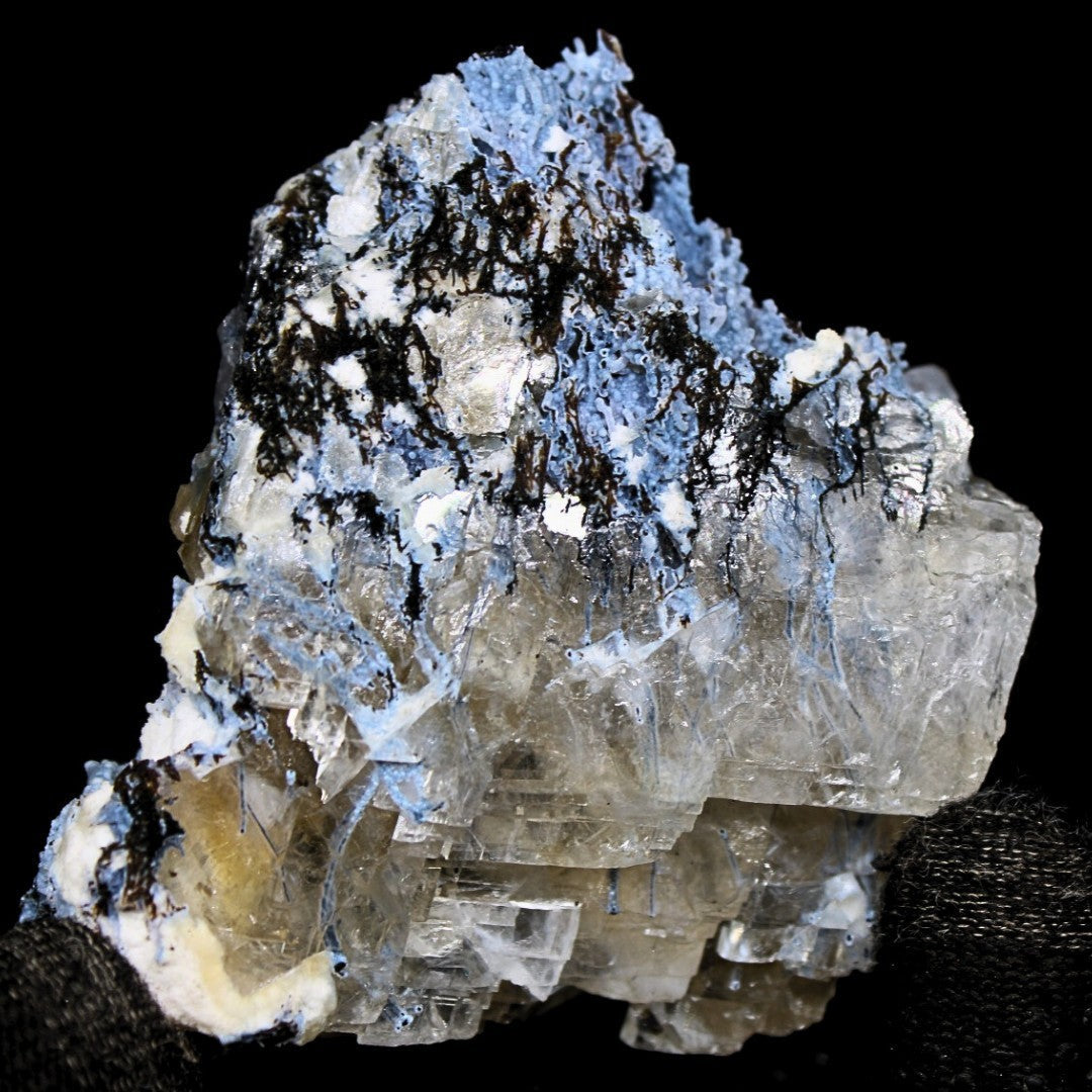 Calcite Rainbow Inclusion on Mordenite 160g Rare Indian Mineral Specimen