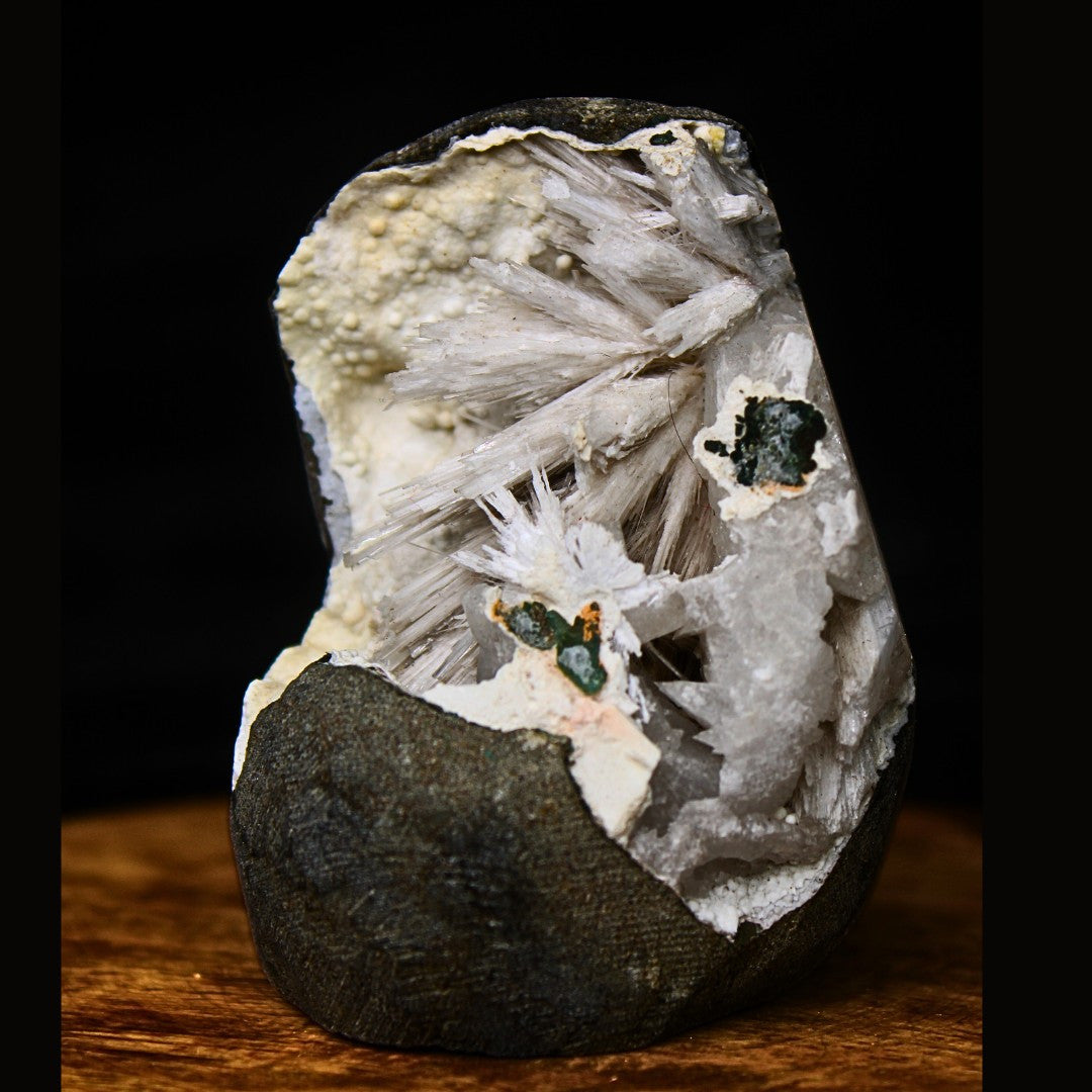 Scolecite Geode 110g Reiki Healing Crystal for Sleep Peace Meditation