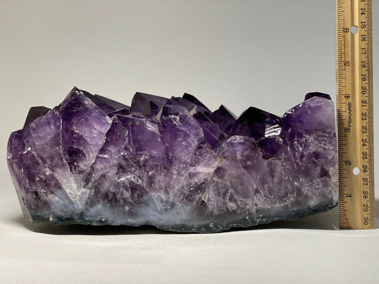 Finely Polished Uruguay Deep Purple Amethyst Cluster Crystal Geode, Pick a Size