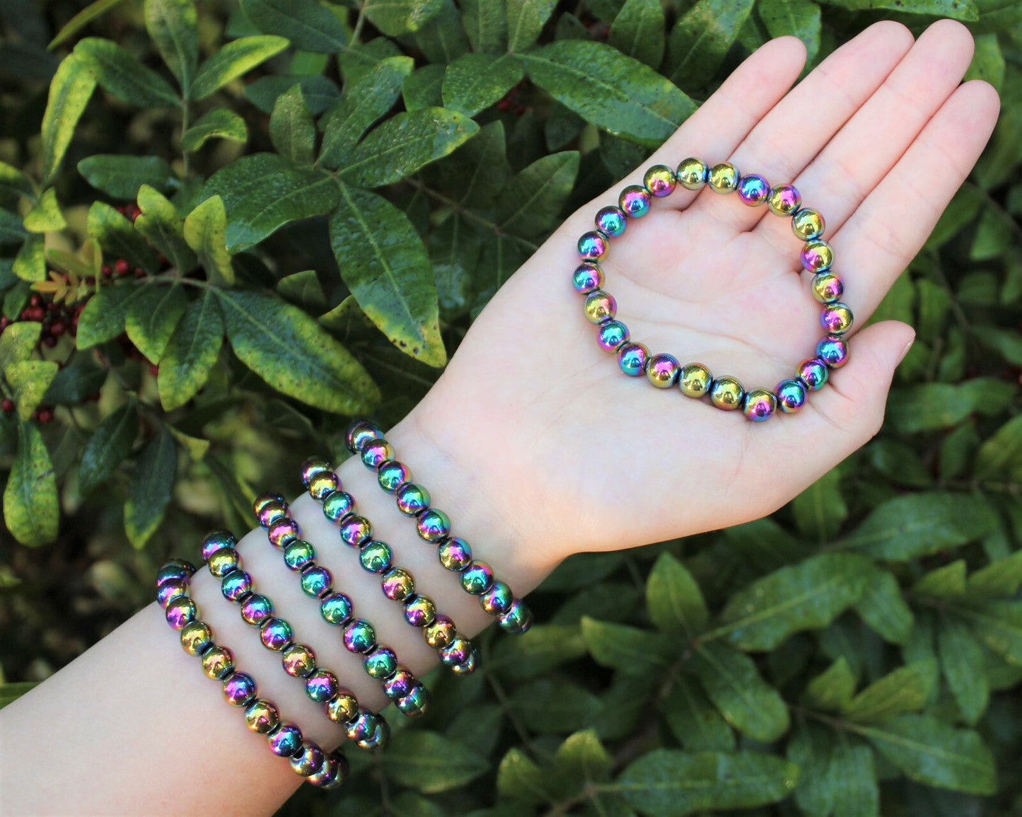8 mm Bead Gemstone Bracelets: BUY 3 GET 1 FREE! (Stretch Crystal Bead Bracelets)