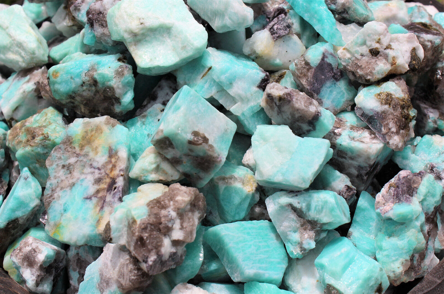 1/2 lb Lot Bulk Natural Rough Amazonite Crystal Healing Raw (8 oz)