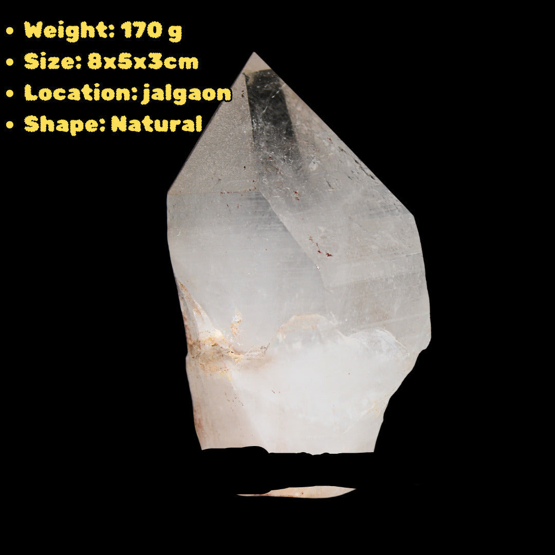 Himalayan Clear Quartz Point Wand Ethically Sourced Healing Crystal from India