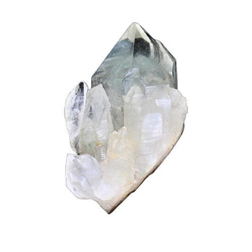 Natural Green Inclusion Clear Quartz Cluster 30g | Mineral Healing Specimen