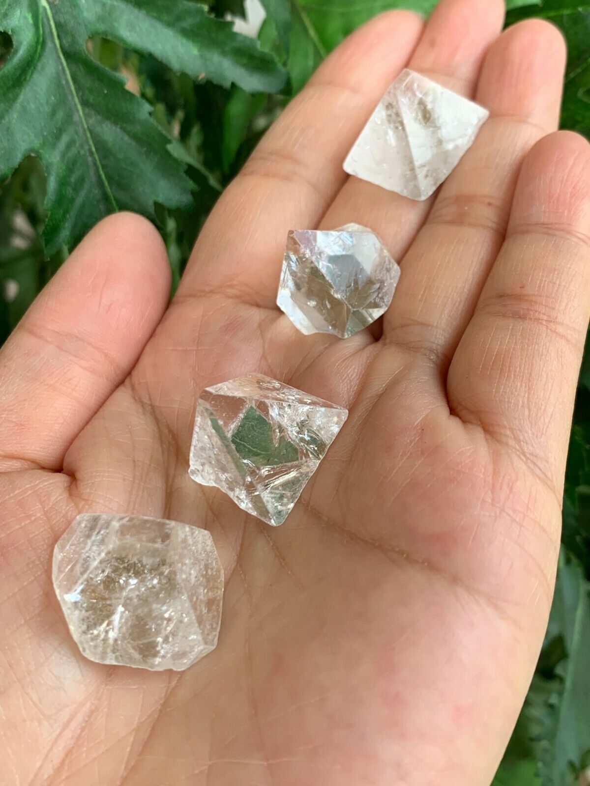 5 Pcs Small Apophyllite Tips, Apophyllite Point, Apophyllite Pyramid, Raw Stones