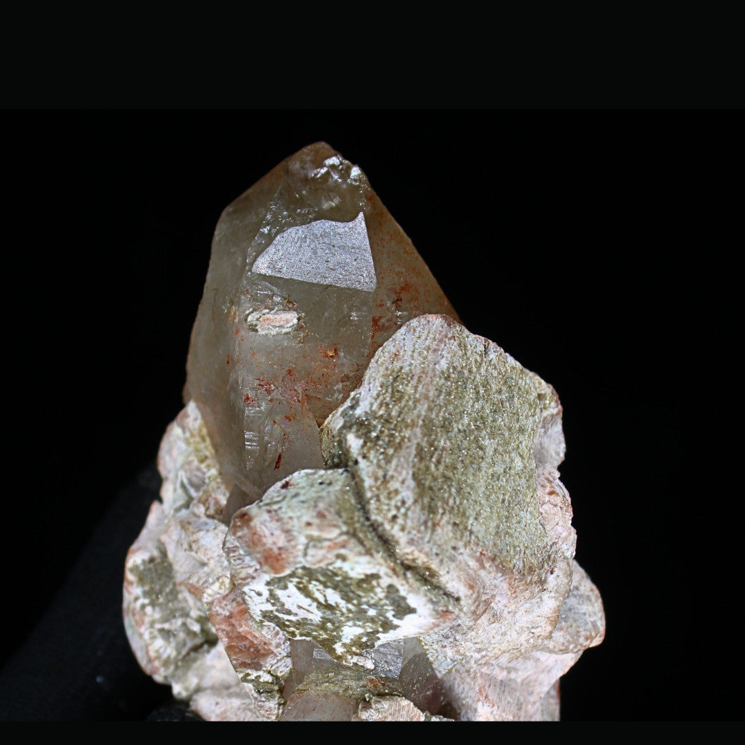 280g Rare Himalayan Smokey Quartz & Pyrite on Matrix High-Grade Crystal Specimen