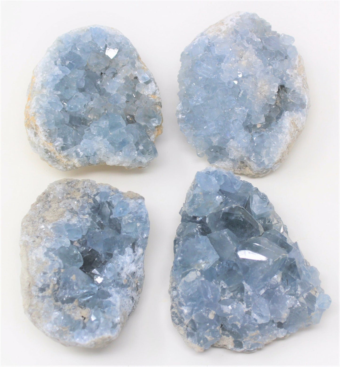 LARGE Natural Celestite Crystal Cluster Box: 6-8 Pieces, 1.75-2.5 lb Bulk Lot