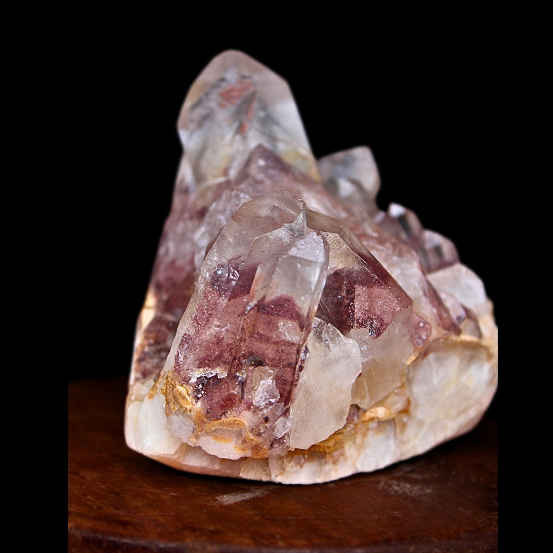 Phantom Clear Quartz Cluster 355g Raw Healing Crystal Specimen India