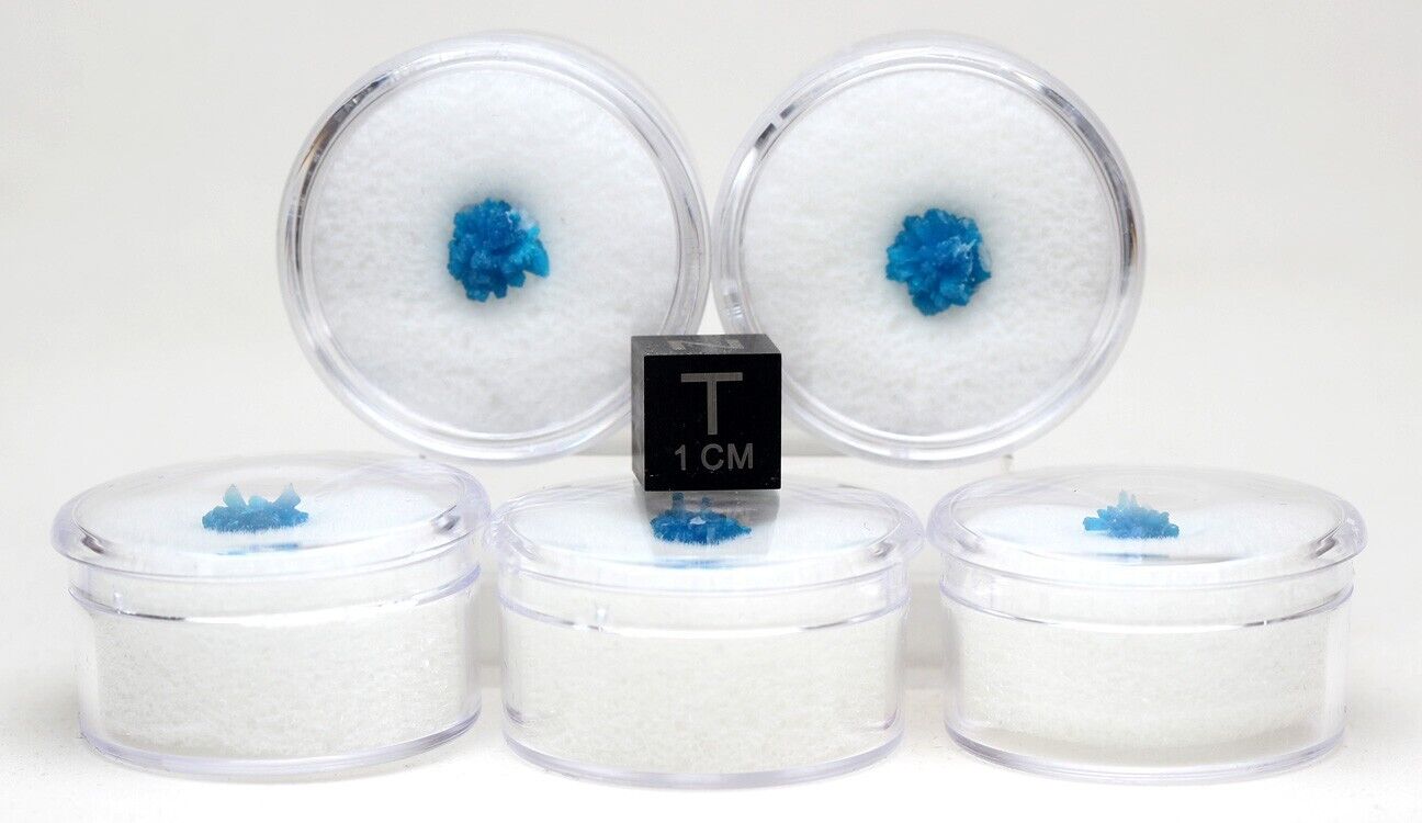 CAVANSITE STILBITE Specimen Blue Crystal Cluster Mineral INDIA w/ ID card