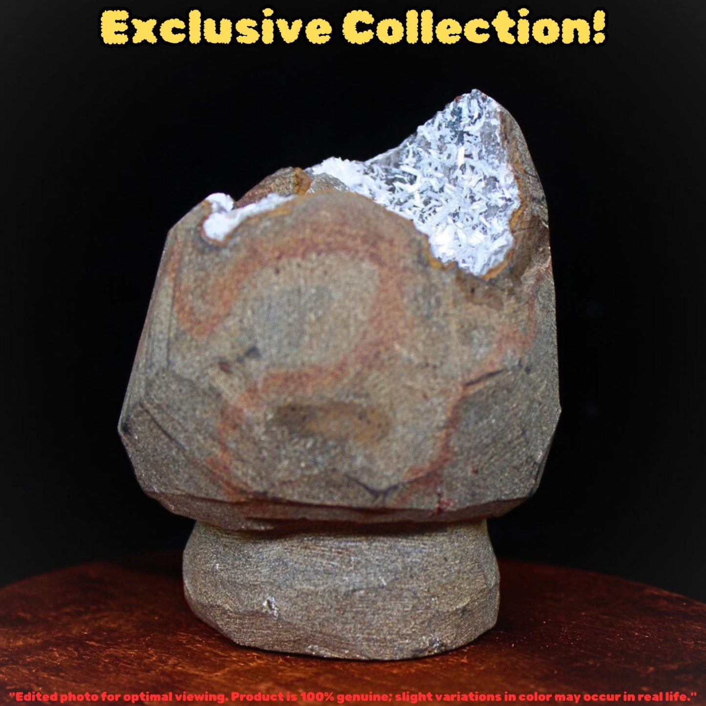 345g High-Quality Scolecite Geode Beautiful Natural Healing Minerals