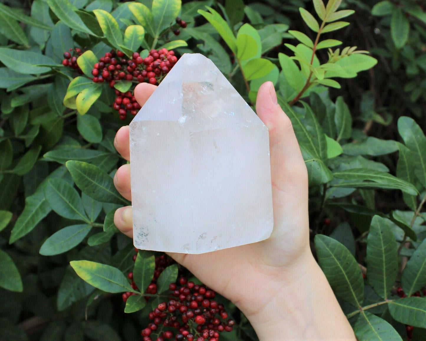 ✨ Natural Clear Quartz Point with Cut Base | Premium 'A' Grade | Zeenat Studio