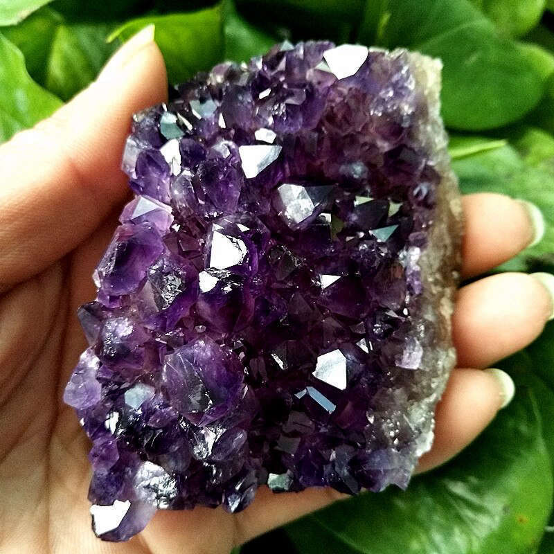 Large Natural Amethyst Cluster Quartz Crystal Druzy Geode Healing Stone Specimen