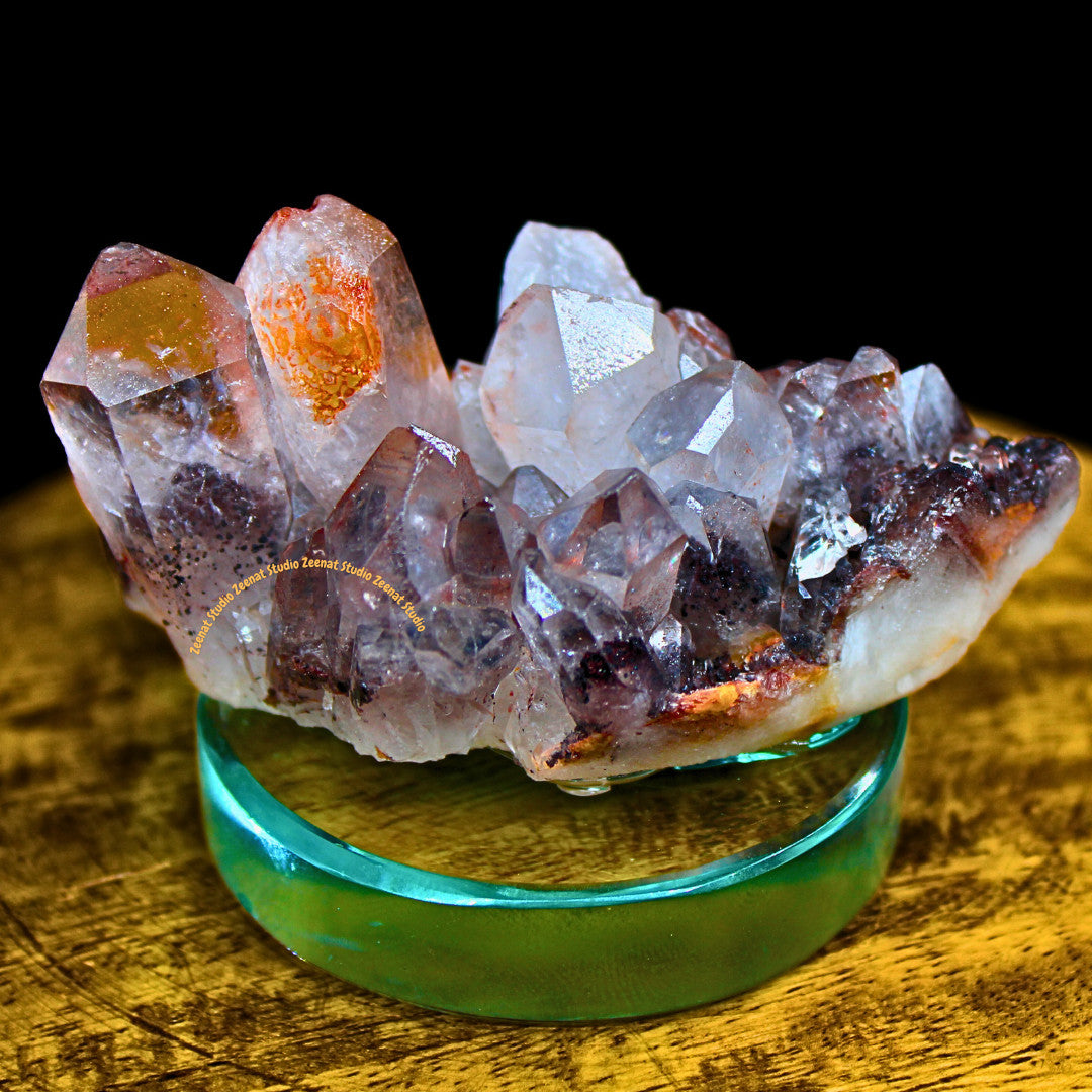 Red Phantom Quartz Sphere Hematite Crystal Ball 150g Root Chakra Healing