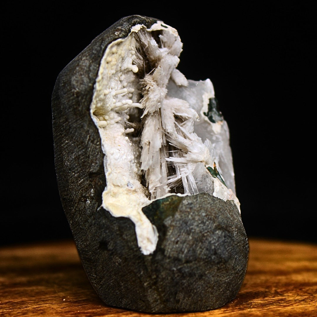 Scolecite Geode 110g Reiki Healing Crystal for Sleep Peace Meditation