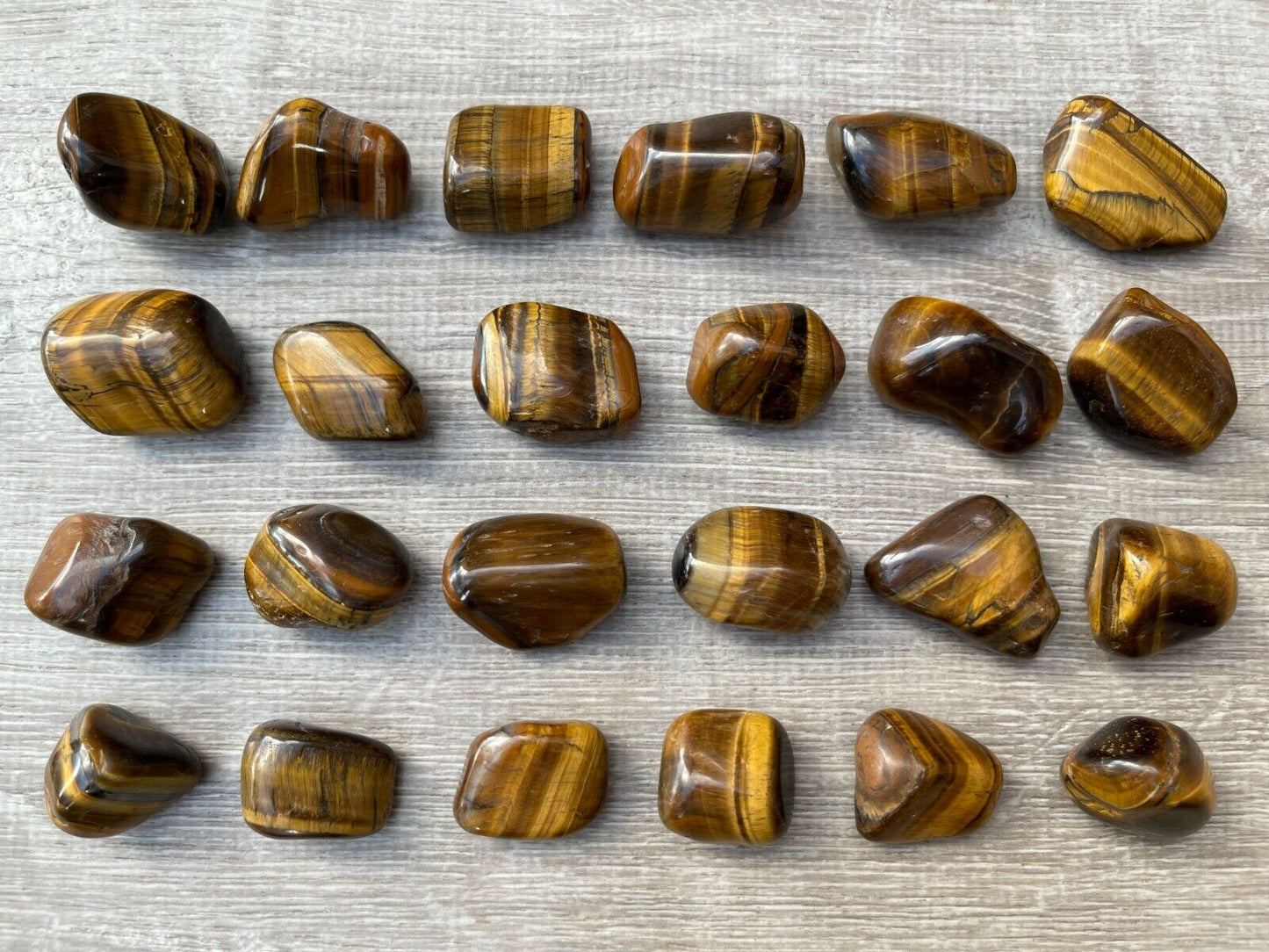 Grade A++ Gold Tiger Eye Tumbled Stones, 1"-1.5" Tumbled Tiger Eye,Pick How Many