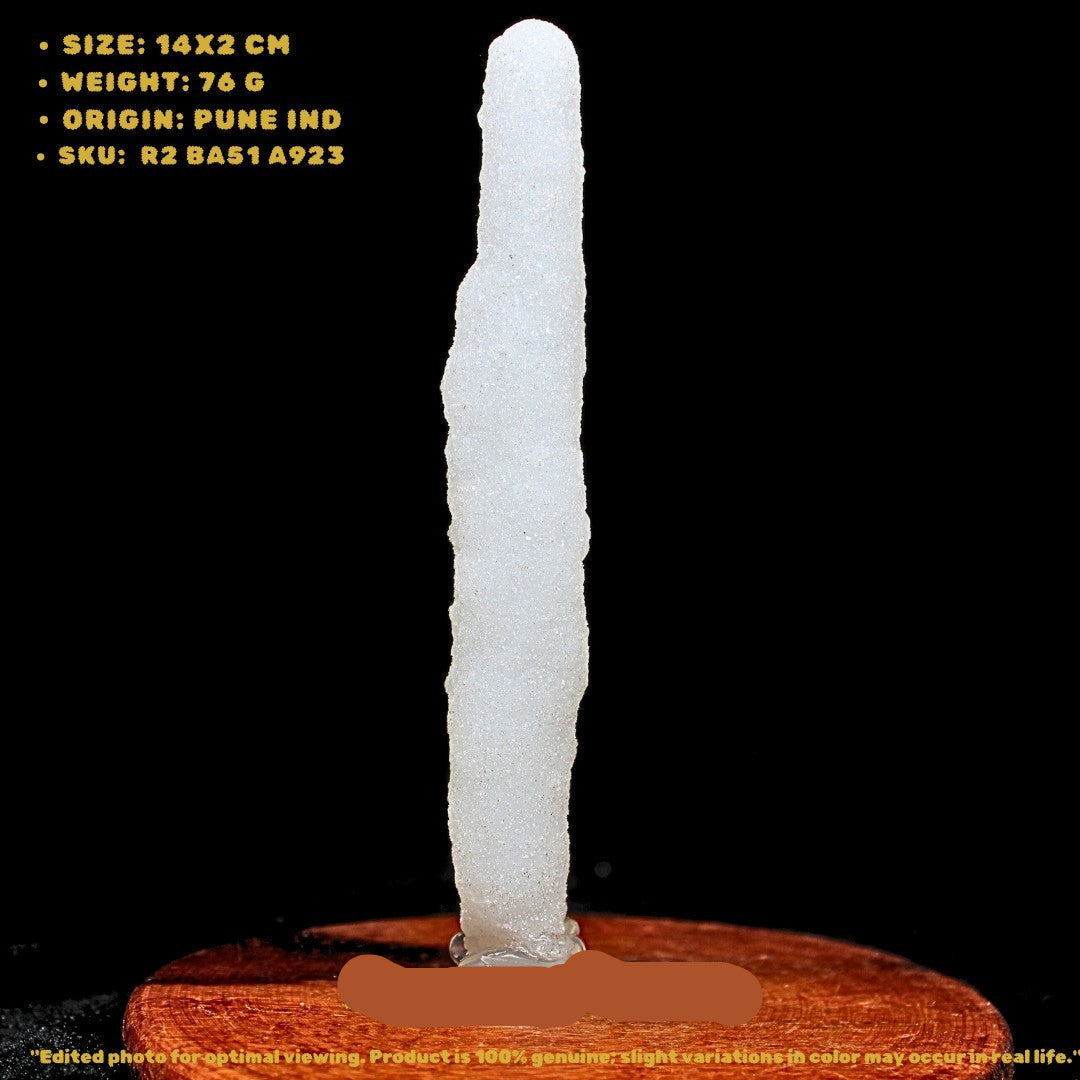 Slim Natural Rainbow Quartz 76g Crystal Wand Display Collectible from India