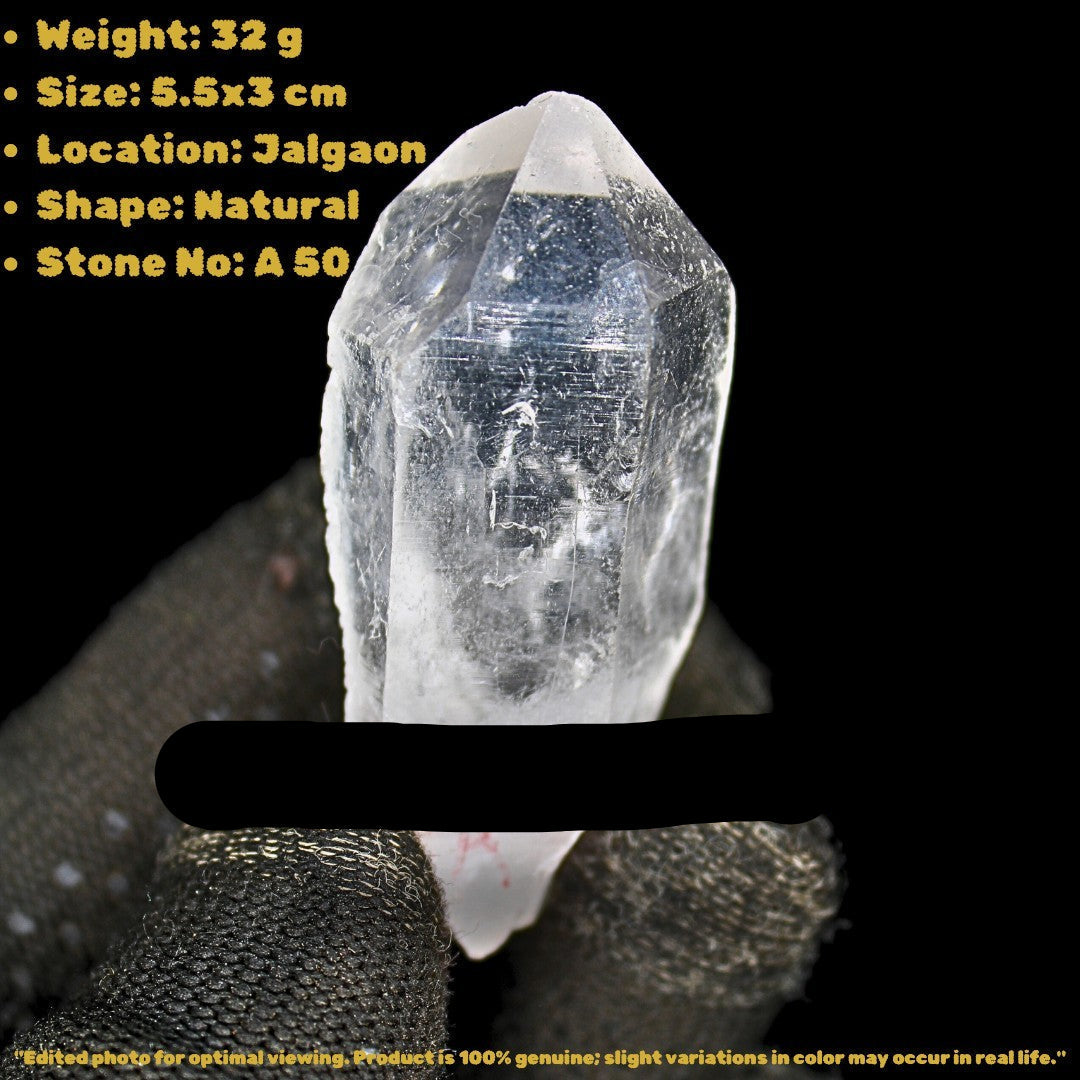 Himalayan Clear Quartz Point 32g Meditation Reiki Energy Amplifier Crystal