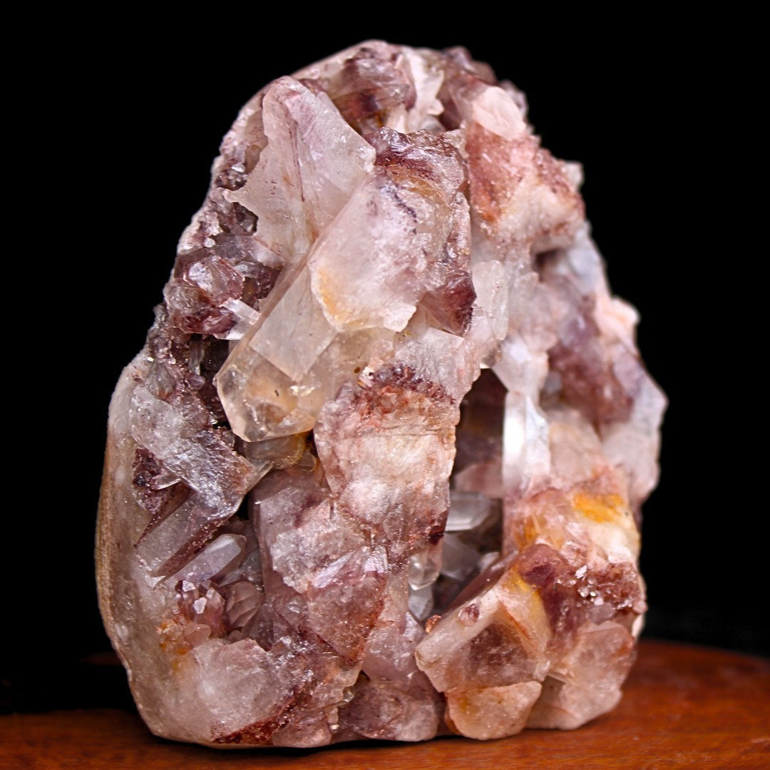 Phantom Quartz Crystal Cluster 318g 9x7 cm Natural Raw Healing Stone India