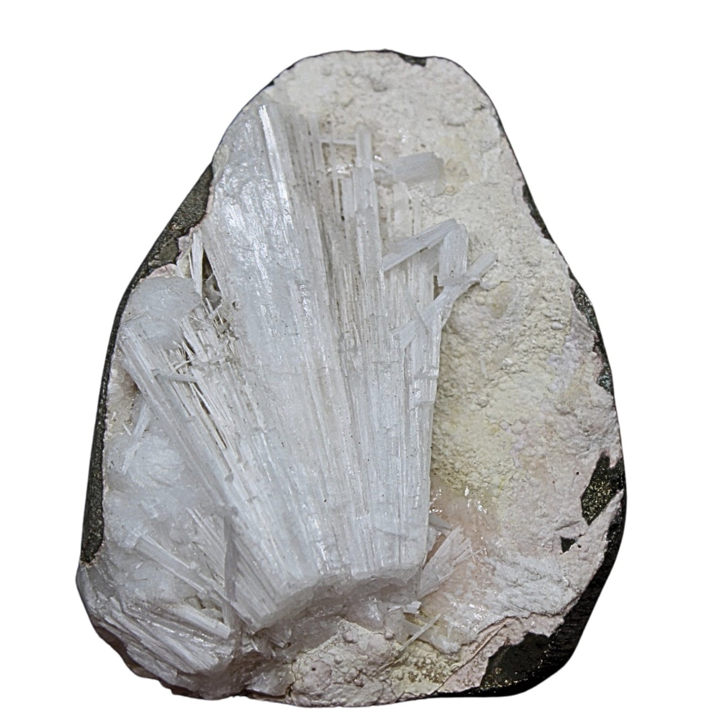 Natural Scolecite Geode 110g Raw Crystal Healing Mineral from India