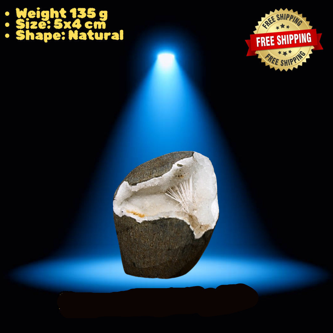 Natural Scolecite Spray Geode – 135g – Zeolite Crystal from India 🇮🇳