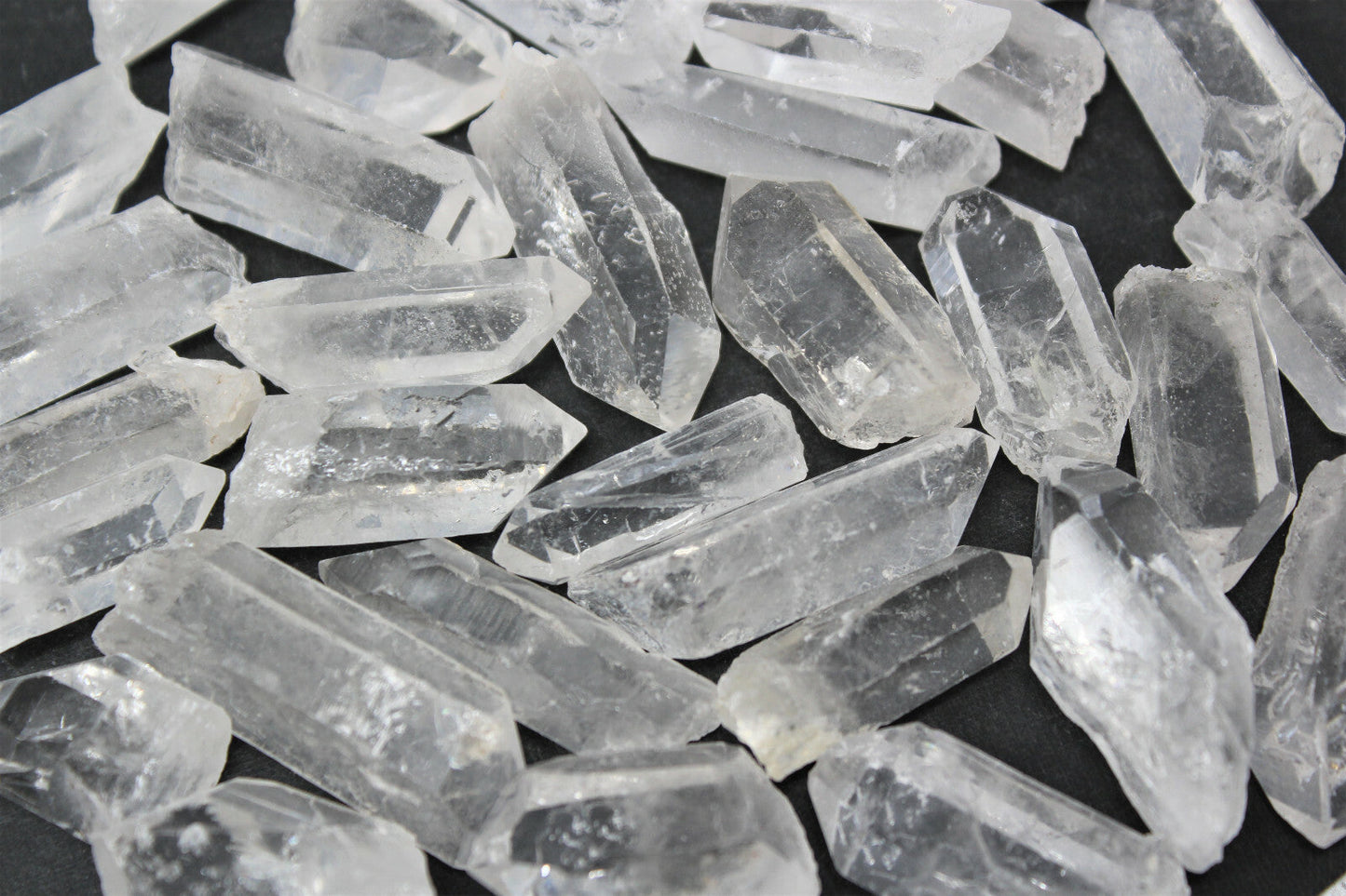 Lot of 3 LARGE Clear Quartz Point Crystals: 1" - 1.5" Crystal Points (US Seller)