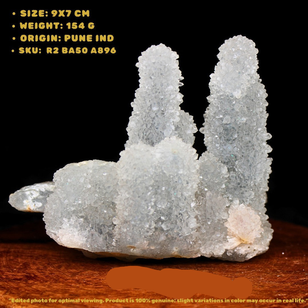 Natural Rainbow Quartz 154g 9x7cm Cluster Crystal from India High Quality