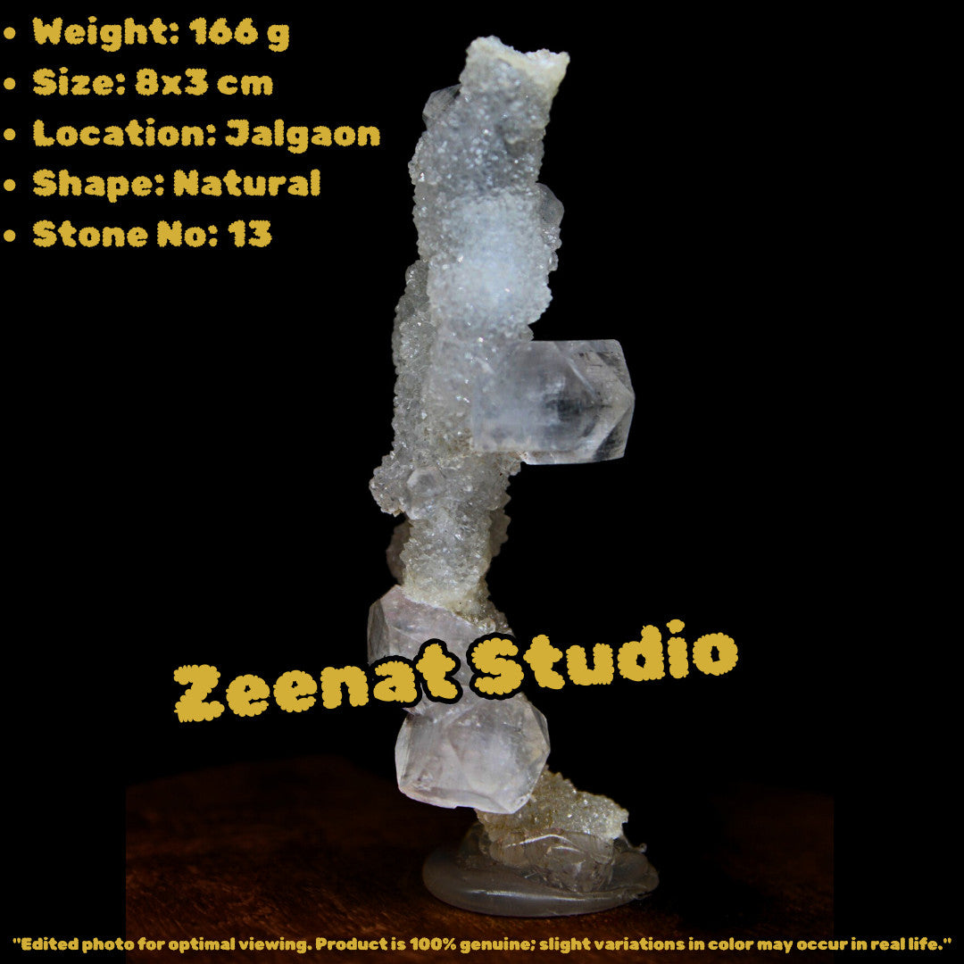 Rare Apophyllite Cluster 8x3cm 166g Perfect Shiny Tower Matrix Mineral Specimen