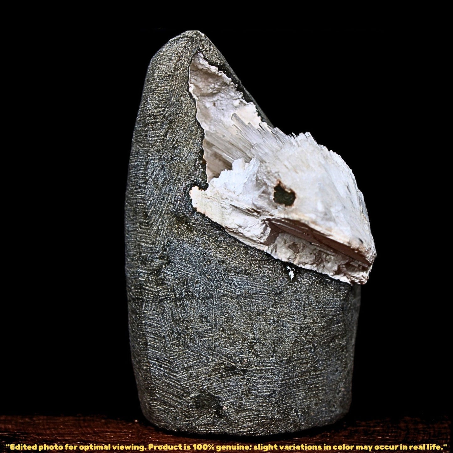 140g Scolecite Geode Natural Needle Crystal Cluster Mineral India 7x4cm