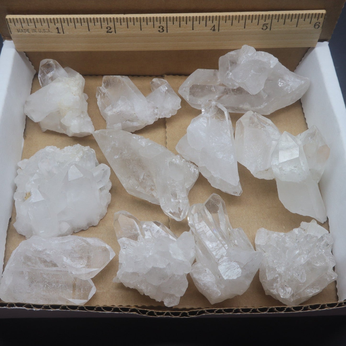 1 Lb Natural Clear Quartz Crystal Cluster Crystal Points Mineral Specimens