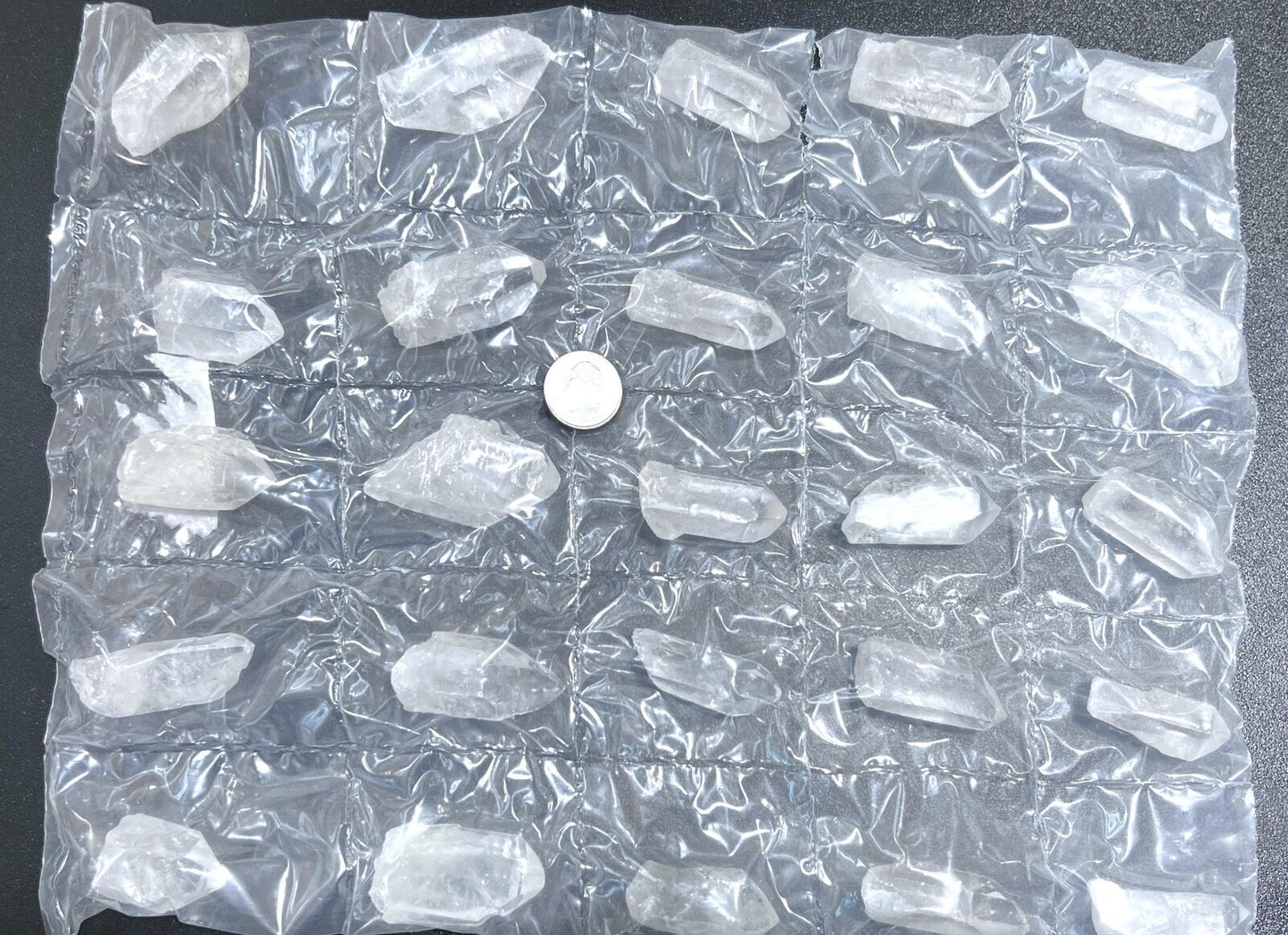 Clear Quartz Crystal Points (25 Pieces) Assorted Flat Pack Rough Raw Gemstones