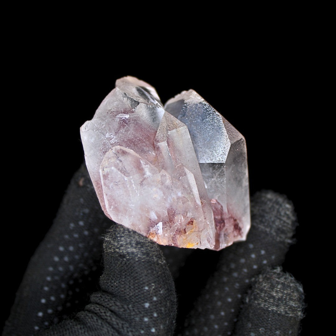 Phantom Quartz Crystal 110g Raw Cluster Mineral Specimen India 6x6 cm