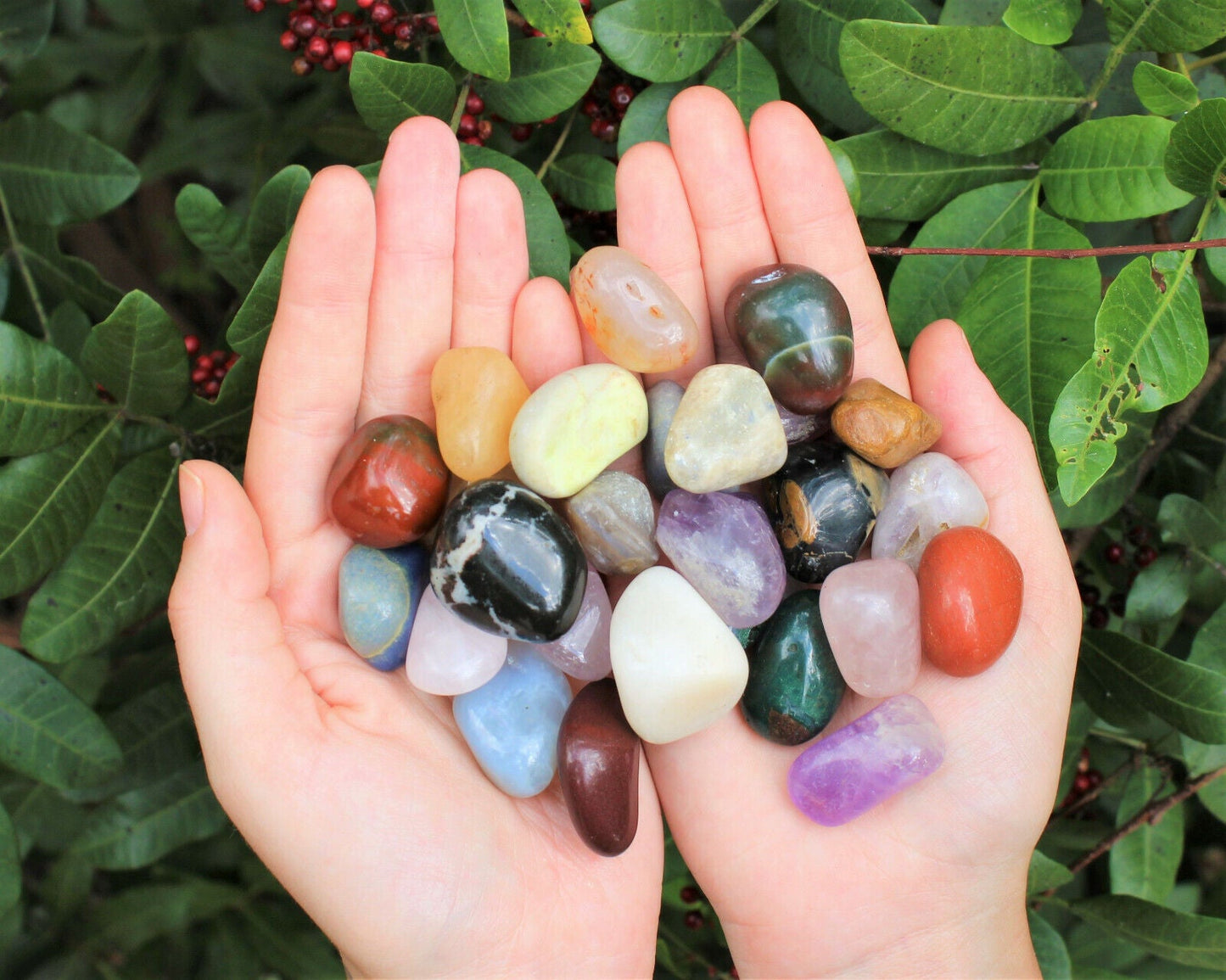 Assorted Tumbled Stones: SMALL, MEDIUM or LARGE Sizes Wholesale Bulk Lots Mixed