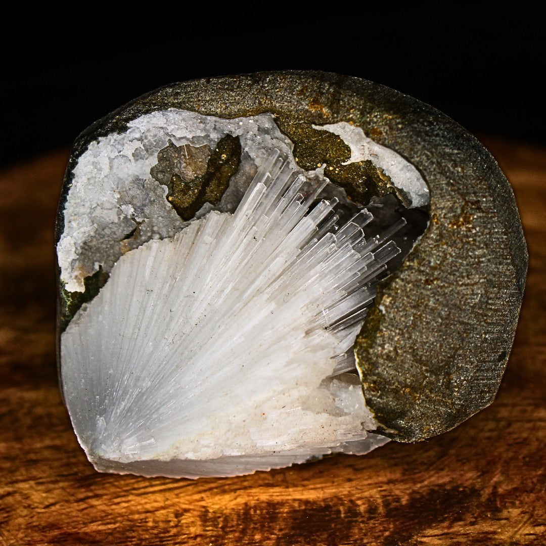 Scolecite Geode 90g High-Vibe Reiki Healing Crystal Chakra Energy Stone