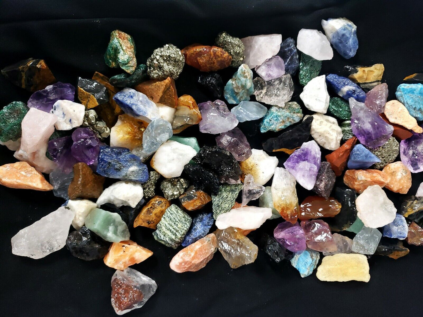 Raw Crystal Chunks - 1" to 2" Assorted Crystals Bulk - Rough Gems Stones Mix Lot