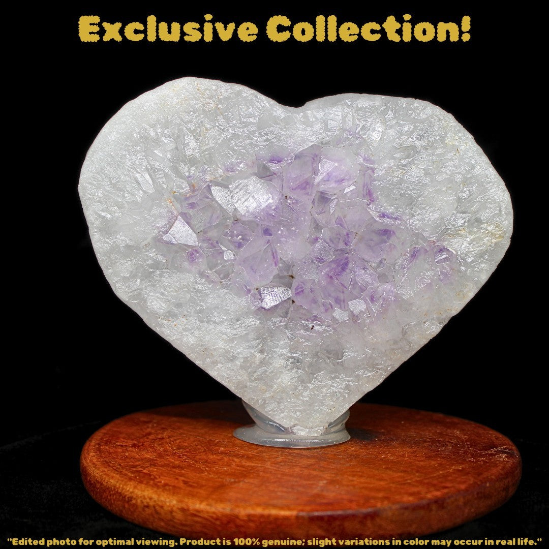 Amethyst Heart Cluster 707g Reiki Healing Crystal Crown Chakra Stone