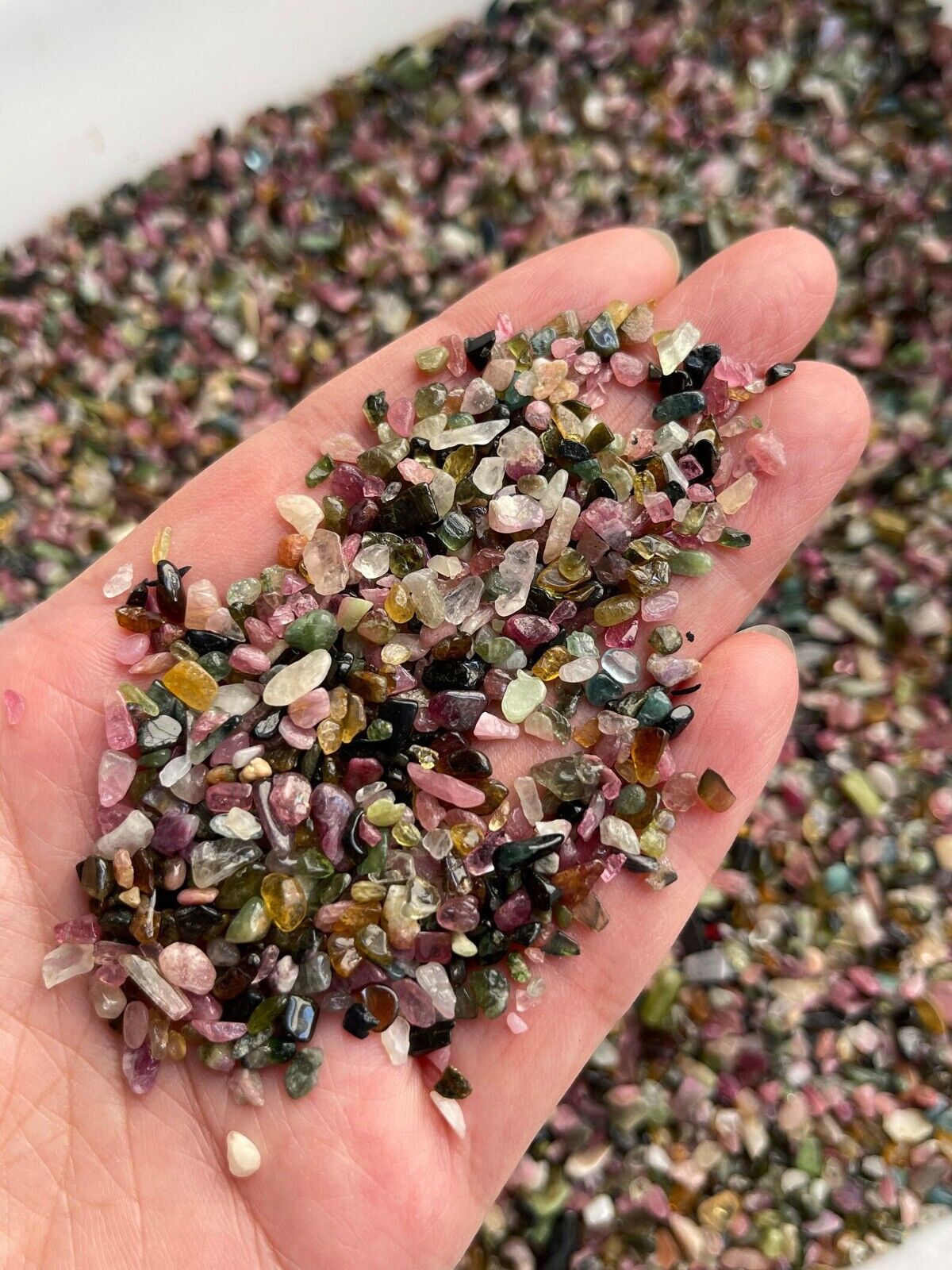 Grade A++ Semi Tumbled Gemstone Mini Chips 3 - 18 mm, Choose From 4 oz to 3 lbs
