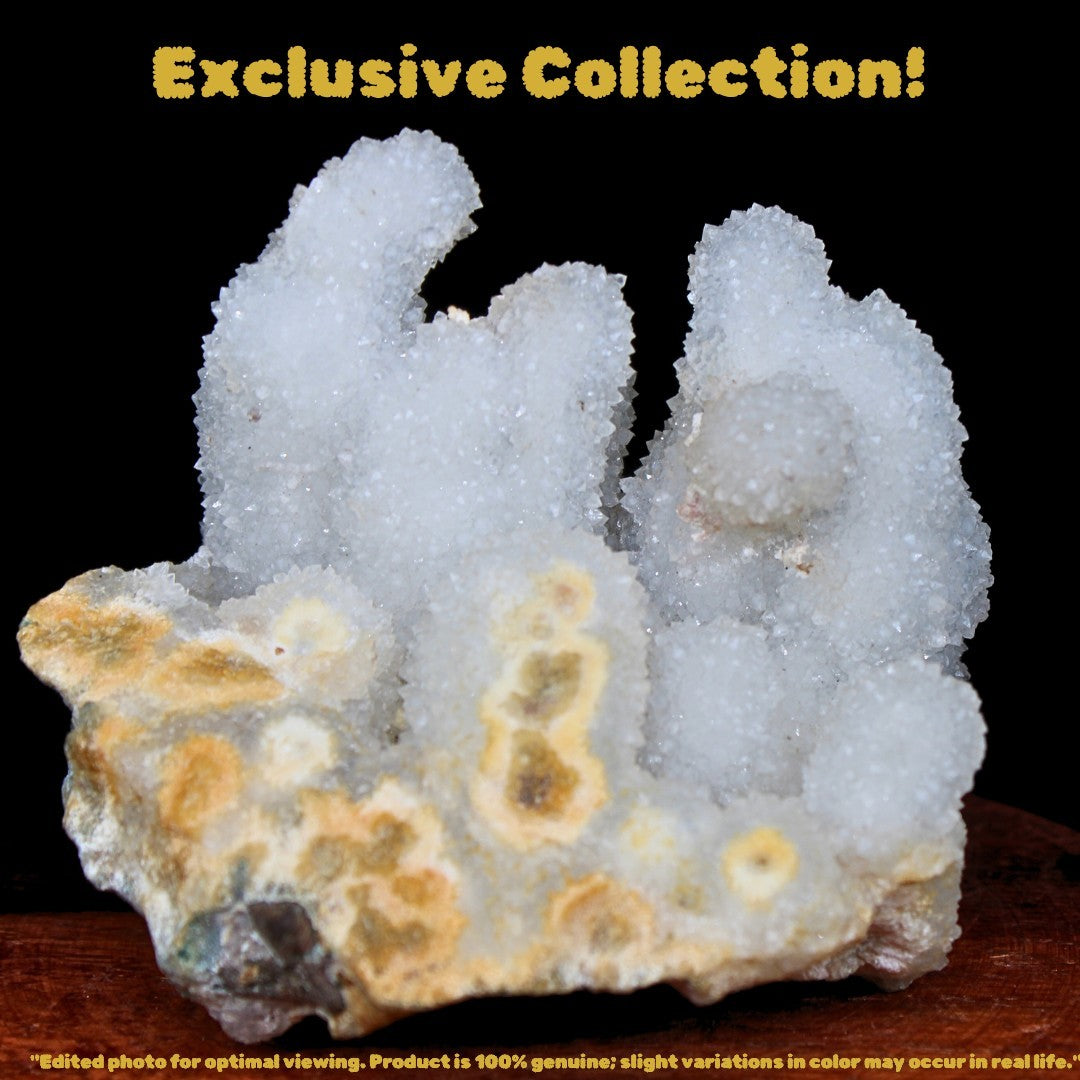 Rainbow Quartz Crystal Cluster 326g Large Cabinet Specimen India 8x7cm