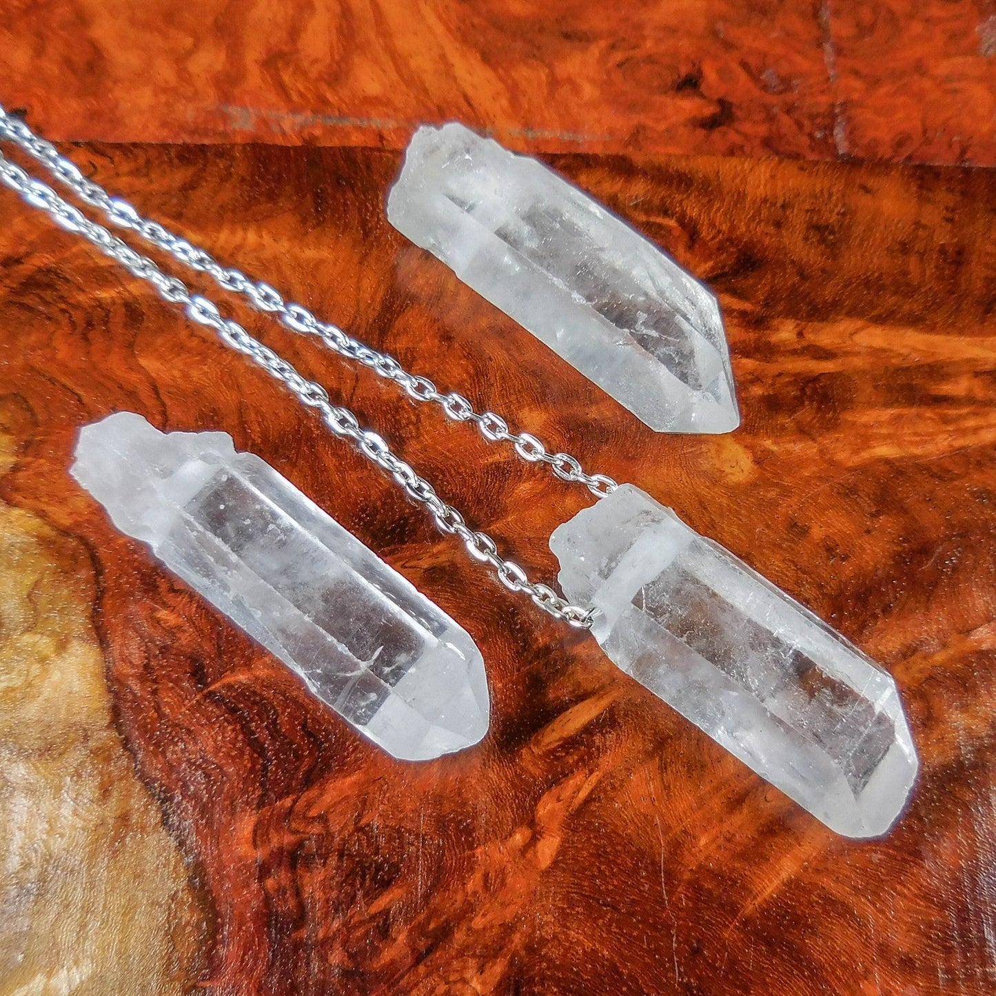 Drilled Clear Quartz Crystal Points (2mm Hole) Wholesale Beads Pendant Necklace