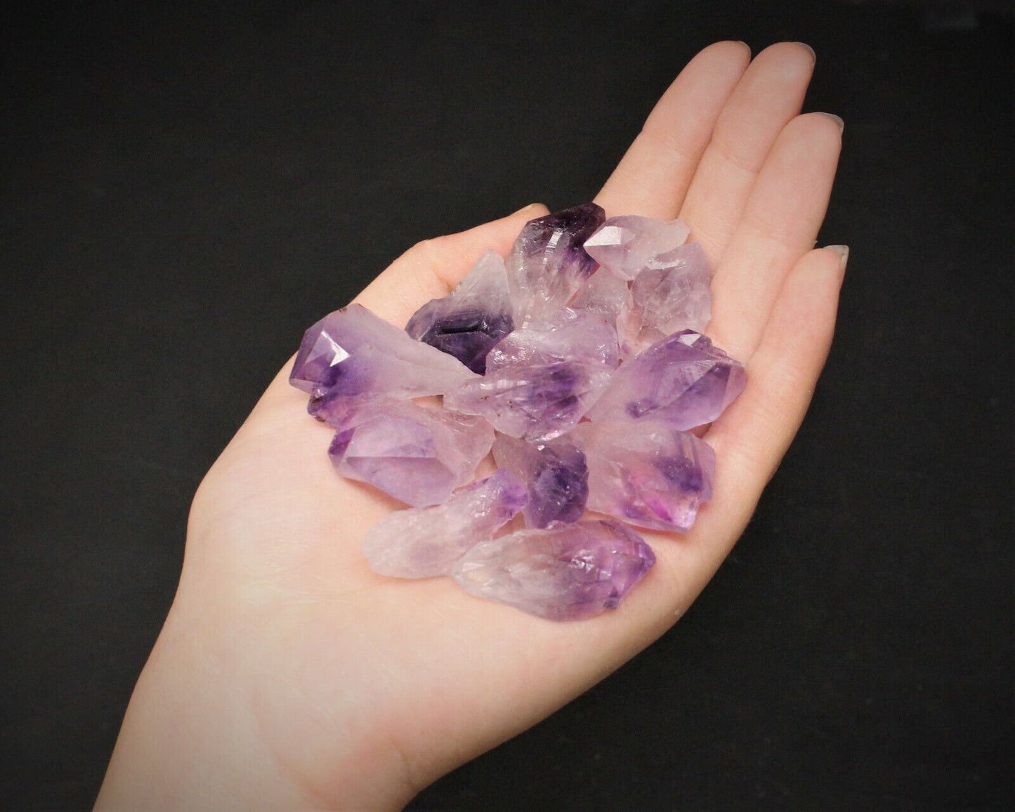 1/4 lb Bulk Lot Purple Amethyst Quartz Points & Raw Crystal Pieces โ 4 oz