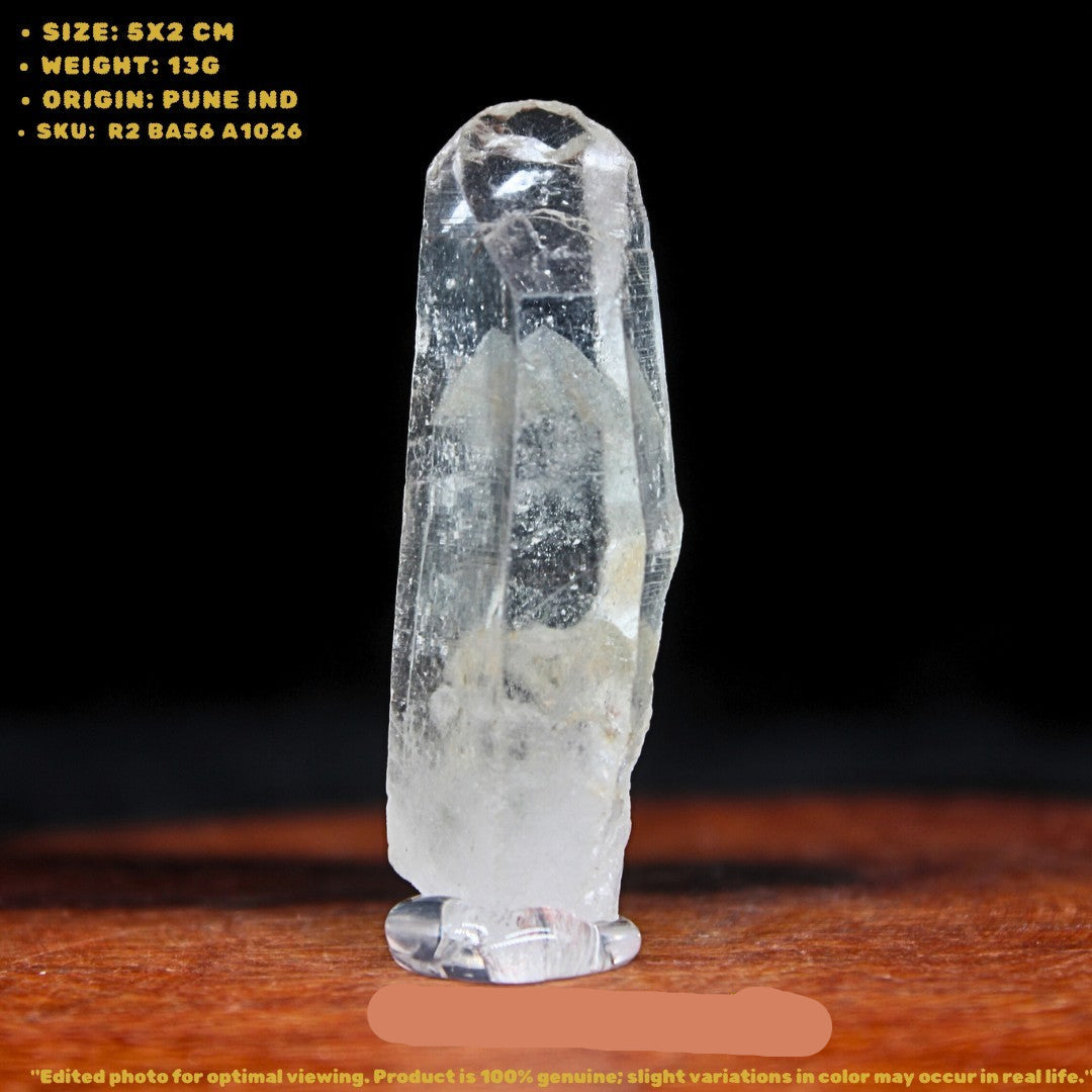 Natural Himalayan Clear Quartz Crystal 13g Raw Point Mineral from India