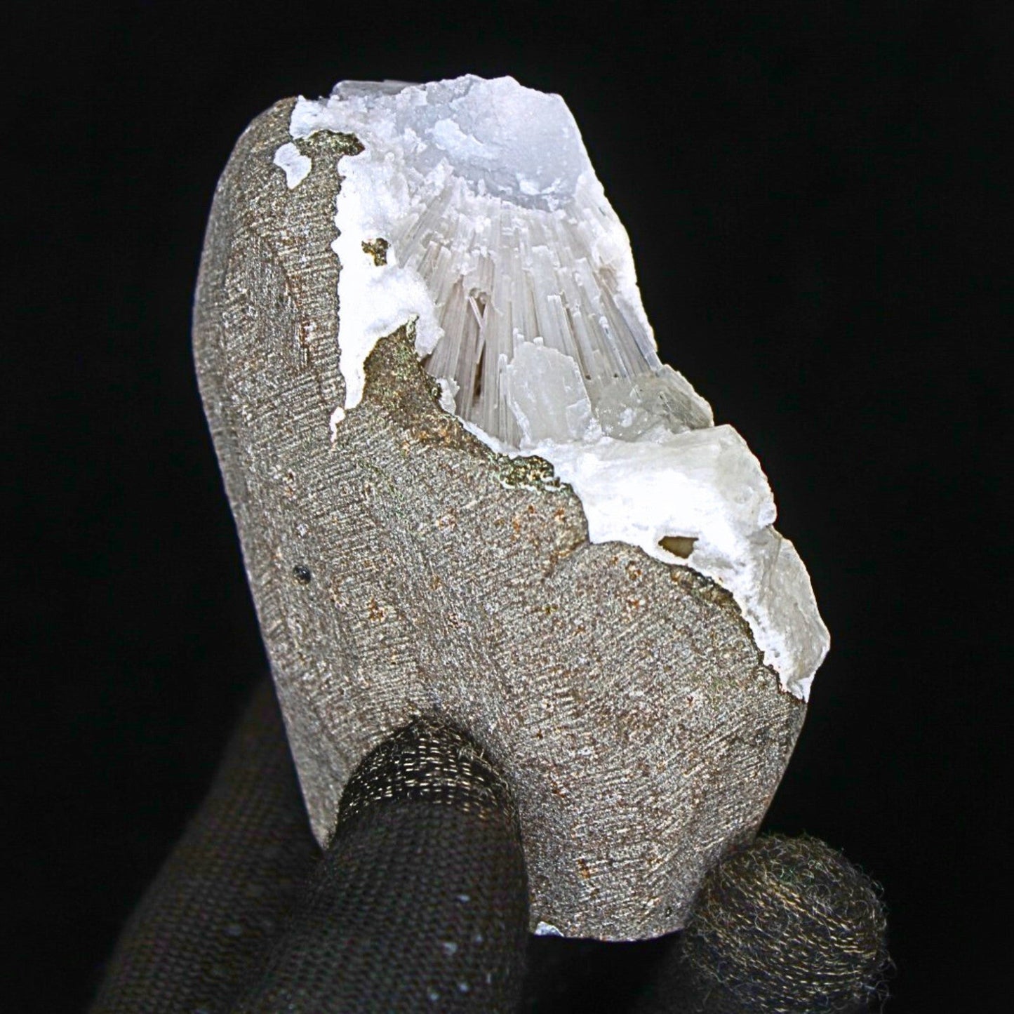Natural Scolecite Geode & Stilbite Cluster 7x6cm High Vibration Healing 230g