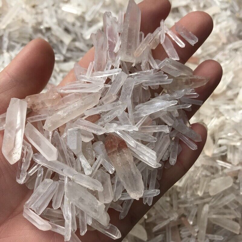Lot Natural Clear Quartz Crystal Points 1/2Lb Terminated Wand Healing