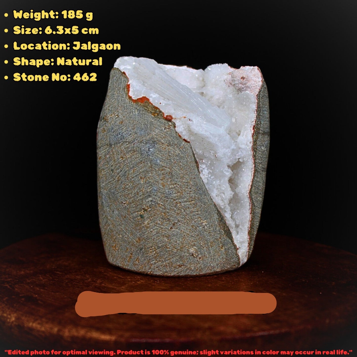 Stunning Scolecite Geode Healing Cluster β 6.3x5cm High Vibration Spiritual 185g