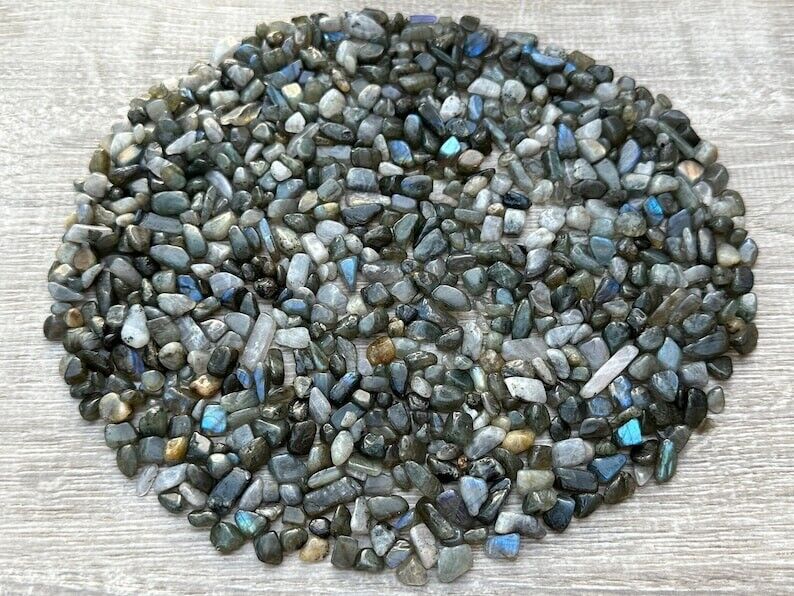 Grade A++ Semi Tumbled Gemstone Mini Chips 3 - 18 mm, Choose From 4 oz to 3 lbs