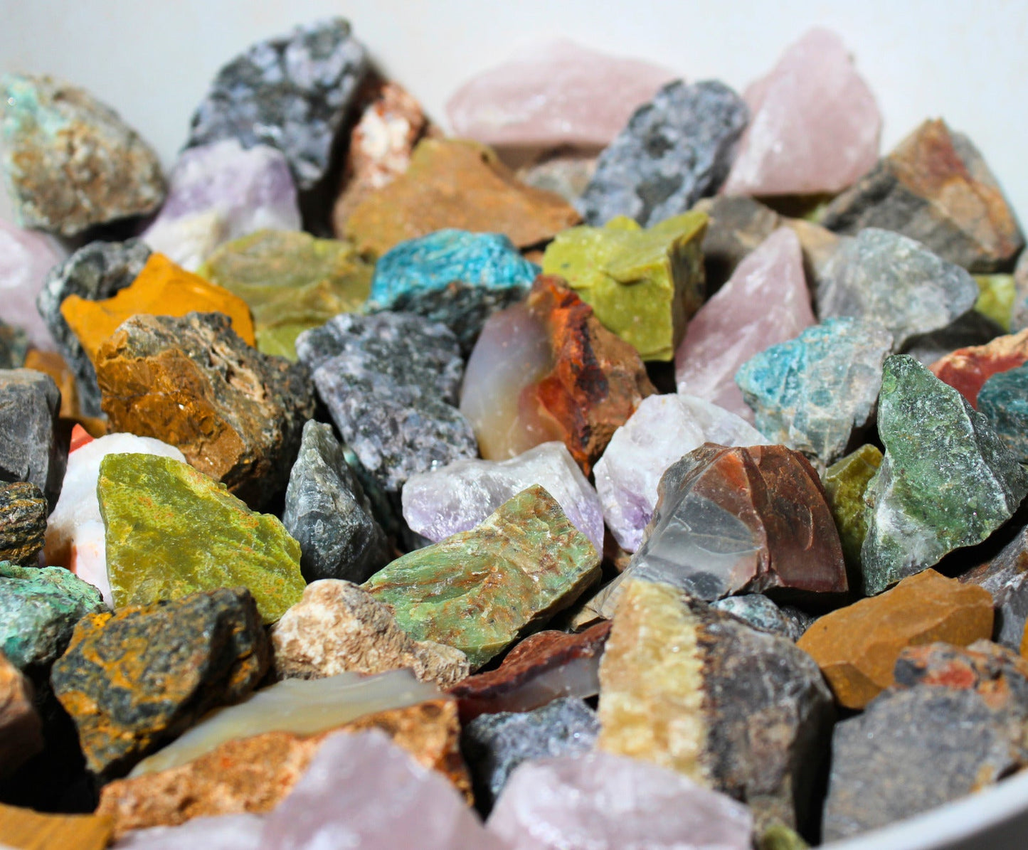 Madagascar Mix - Rough Rocks for Tumbling - Bulk Wholesale 1LB options