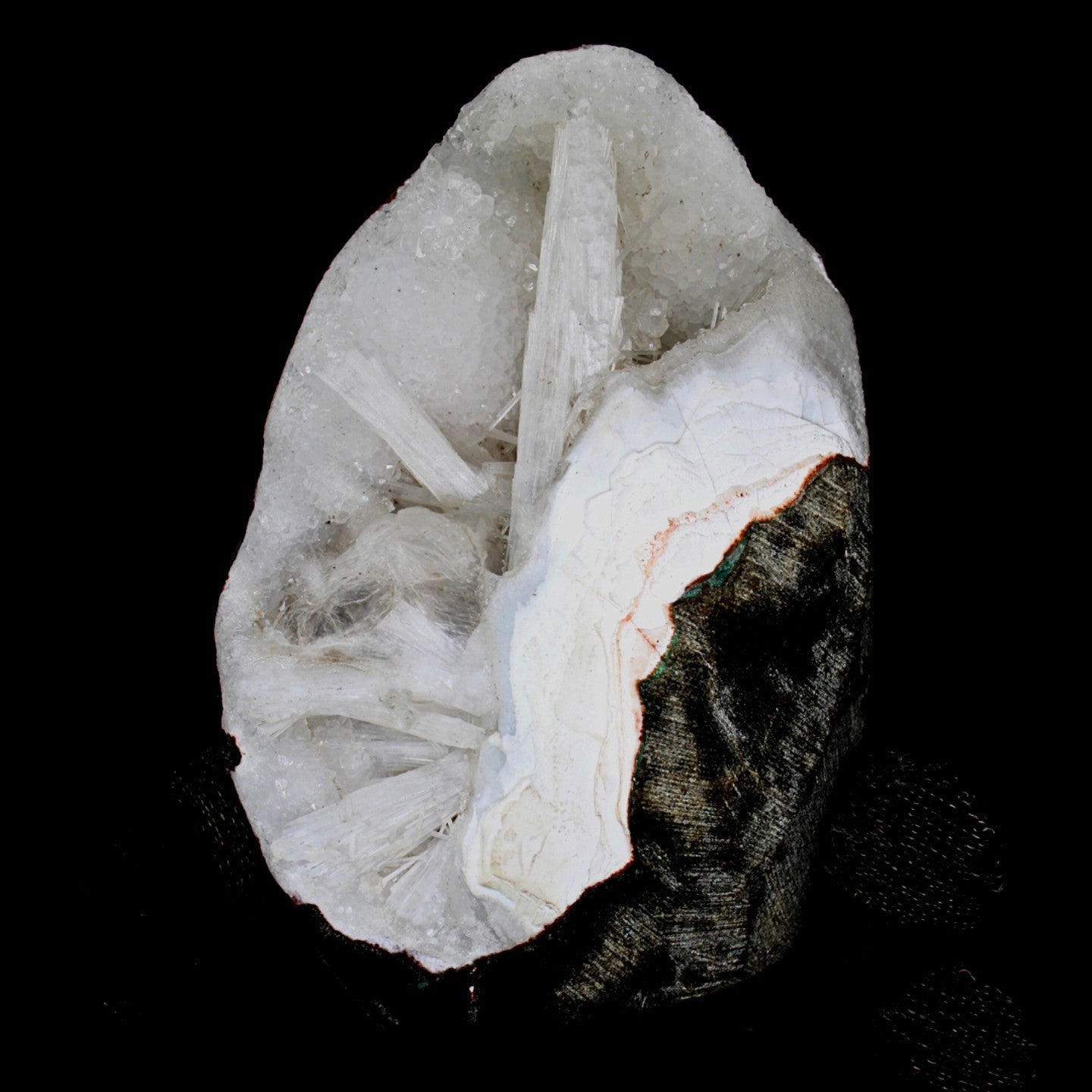 290g High-qualit Scolecite Spray 290g Zeolite Geode Crystal Cluster Natural Mineral India